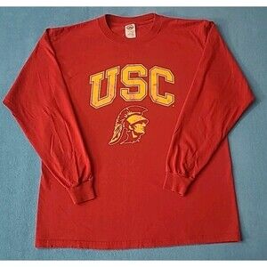 USC Trojans T Shirt Long Sleeve Mens Size Large Y2K University Delta Magnum Wgt